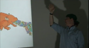 Asa yells at BEHEMOTH, BEHEMOTH vomits right back at him